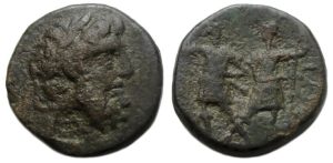Chalkis, Coele-Syria : Ae : Zeus / Dioskouri