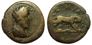 Commodus : Parium Mysia : Wolf / Twins