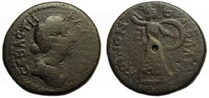 Faustina Jr ; Koinon of Thessaly ; Athena Itonia Hurling Spear