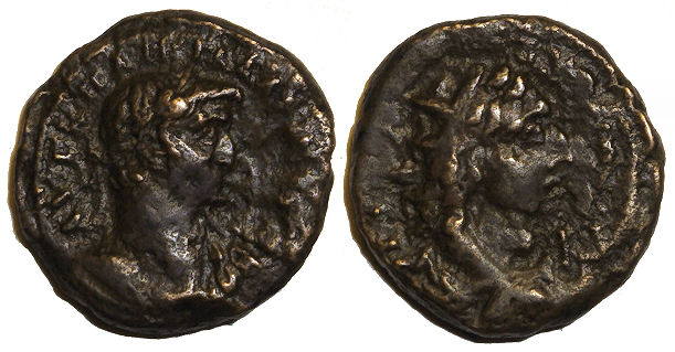 Gallienus Billon Tetradrachm : Bust of Helios