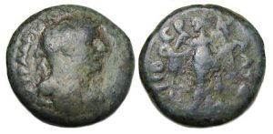 Hadrian Ae : Tiberias Galilee : Victory with Wreath