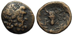 Korkyra Ae : Poseidon / Facing Bucranium