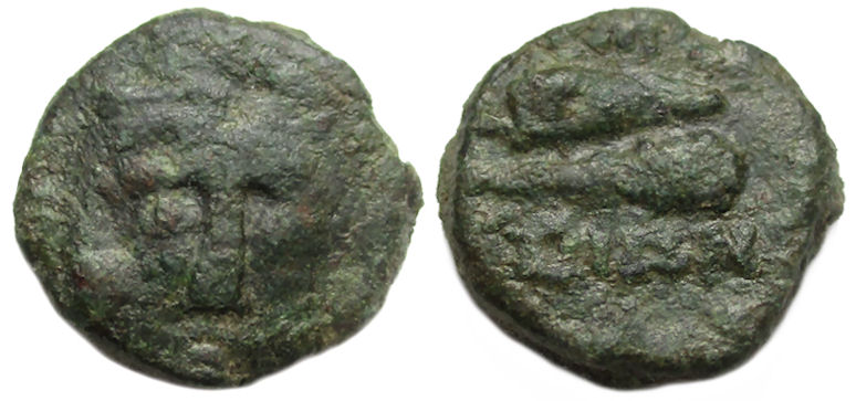 Kos Caria Ae : Facing Herakles / Quiver and Club