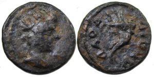 Laodicea ad Lycum Phrygia Ae : Helios / Pluto on Cornucopia