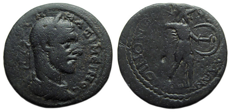 Maximinus : Koinon of Thessaly Ae Tetrassarion : Minerva