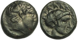 Phalanna Thessaly Ae Dichalkon : Male Head / Head of Nymph