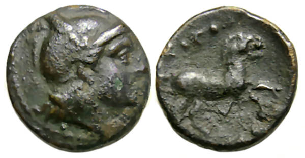 Scotussa Thessaly Ae : Ares / Horse Prancing