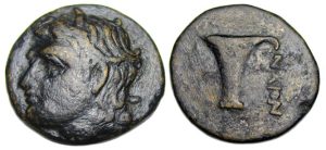 Tisna Aeolis Ae : River-God Tisnaios / Oinochoe