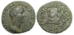 Trajan Decius Ae : Antioch Pisidia : River-God Anthos Reclining